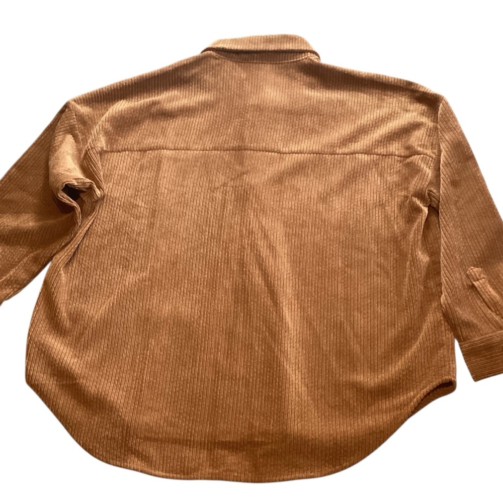 Maurices Tan Corduroy Button Down Lightweight Shacket, Size‎ XL - Picture 8 of 9